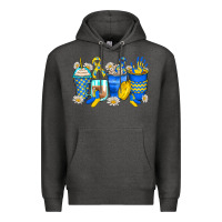 Charcoal Heather down syndrome coffee cups Premium Hoodie - Zillion Design Studio