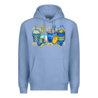 Colony Blue down syndrome coffee cups Premium Hoodie - Zillion Design Studio