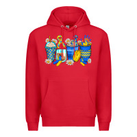 Red down syndrome coffee cups Premium Hoodie - Zillion Design Studio