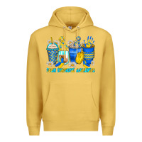 Antique Gold down syndrome coffee cups Premium Hoodie - Zillion Design Studio
