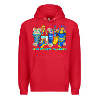 Red down syndrome coffee cups Premium Hoodie - Zillion Design Studio