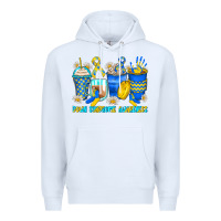 White down syndrome coffee cups Premium Hoodie - Zillion Design Studio