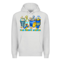 Dove Grey down syndrome coffee cups Premium Hoodie - Zillion Design Studio