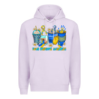 Lilac down syndrome coffee cups Premium Hoodie - Zillion Design Studio