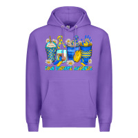 Purple down syndrome coffee cups Premium Hoodie - Zillion Design Studio
