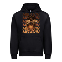 Black melanin afro messy bun Urban Hoodie - texasbilliewilder