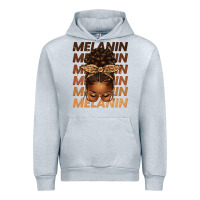 Heather Grey melanin afro messy bun Urban Hoodie - texasbilliewilder