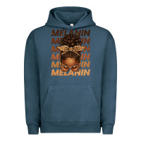 Pigment Midnight Navy melanin afro messy bun Urban Hoodie - texasbilliewilder