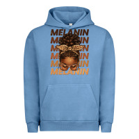 Pigment Pebble Blue melanin afro messy bun Urban Hoodie - texasbilliewilder