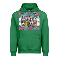 Emerald cartoon characters coffee cups Urban Hoodie - Zillion Design Studio