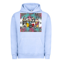 Pigment Grape Ice cartoon characters coffee cups Urban Hoodie - Zillion Design Studio