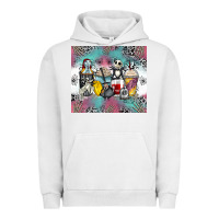 Pigment Lunar Rock cartoon characters coffee cups Urban Hoodie - Zillion Design Studio