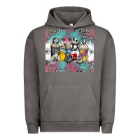Pigment Tornado cartoon characters coffee cups Urban Hoodie - Zillion Design Studio