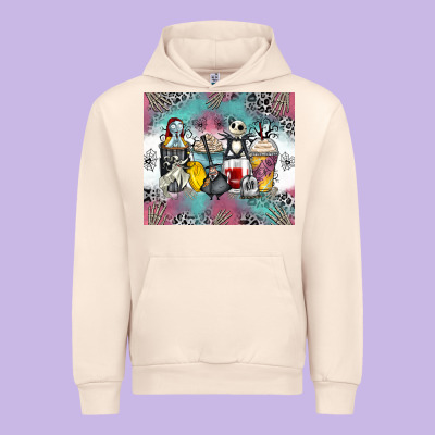 Cartoon Characters Coffee Cups Urban Hoodie Designed By Zillion Design Studio