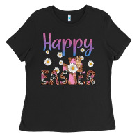 Black happy easter cross Ladies Tee - Artiststas