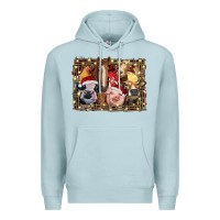 Blue Mist christmas farm animals Premium Hoodie - RanaPortraitStore