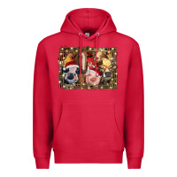 Cardinal christmas farm animals Premium Hoodie - RanaPortraitStore