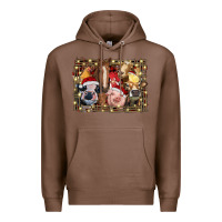 Chestnut christmas farm animals Premium Hoodie - RanaPortraitStore