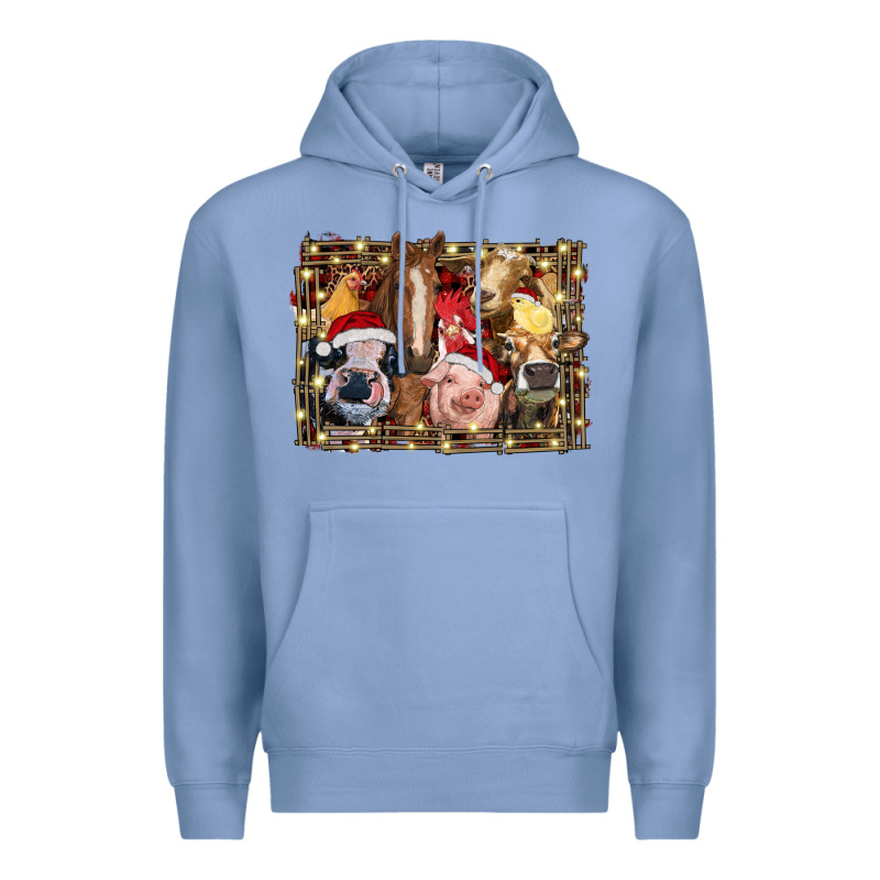 Christmas Farm Animals Premium Hoodie by RanaPortraitStore | Teevron