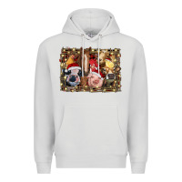 Dove Grey christmas farm animals Premium Hoodie - RanaPortraitStore