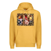 Mustard christmas farm animals Premium Hoodie - RanaPortraitStore