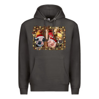 Smoke christmas farm animals Premium Hoodie - RanaPortraitStore