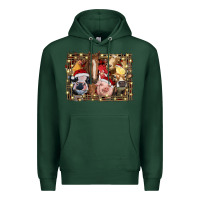 Sports Green christmas farm animals Premium Hoodie - RanaPortraitStore