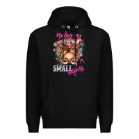 Black minding my own small business blonde messy bun Premium Hoodie - texasbilliewilder