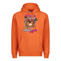 Carrot minding my own small business blonde messy bun Premium Hoodie - texasbilliewilder