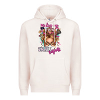 Pale Pink minding my own small business blonde messy bun Premium Hoodie - texasbilliewilder