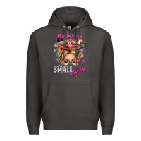 Smoke minding my own small business blonde messy bun Premium Hoodie - texasbilliewilder