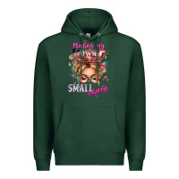 Sports Green minding my own small business blonde messy bun Premium Hoodie - texasbilliewilder