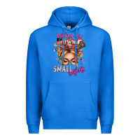 True Royal minding my own small business blonde messy bun Premium Hoodie - texasbilliewilder