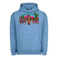 Pigment Pebble Blue mexican mom with cactus Urban Hoodie - texasbilliewilder