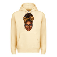 Pina Colada afro woman messy bun Premium Hoodie - texasbilliewilder