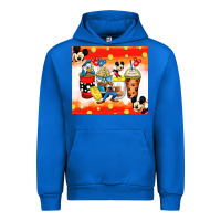 Cobalt cartoon characters coffee cups Urban Hoodie - Zillion Design Studio