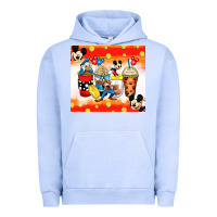 Pigment Grape Ice cartoon characters coffee cups Urban Hoodie - Zillion Design Studio