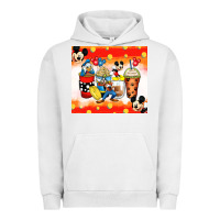 Pigment Lunar Rock cartoon characters coffee cups Urban Hoodie - Zillion Design Studio