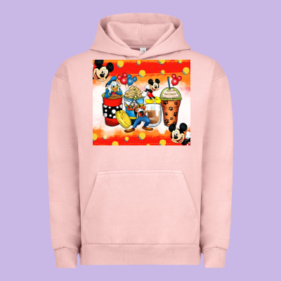 Cartoon Characters Coffee Cups Urban Hoodie Designed By Zillion Design Studio