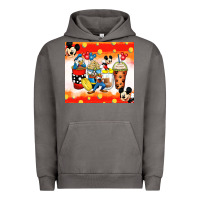 Pigment Tornado cartoon characters coffee cups Urban Hoodie - Zillion Design Studio