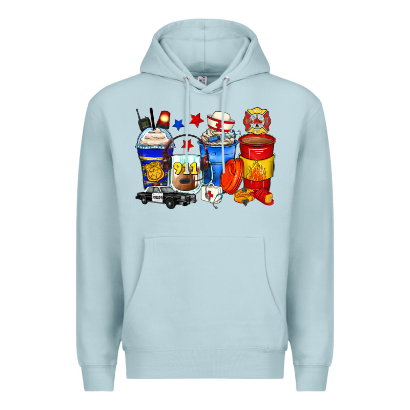 Dispatcher Coffee Cups Premium Hoodie by Zillion Design Studio | Teevron