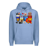 Colony Blue dispatcher coffee cups Premium Hoodie - Zillion Design Studio