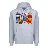 Heather Grey dispatcher coffee cups Premium Hoodie - Zillion Design Studio