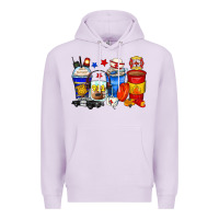 Lilac dispatcher coffee cups Premium Hoodie - Zillion Design Studio