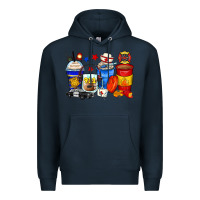 Navy dispatcher coffee cups Premium Hoodie - Zillion Design Studio