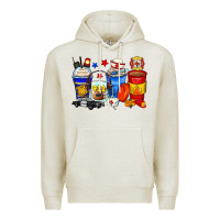 Oatmeal Heather dispatcher coffee cups Premium Hoodie - Zillion Design Studio