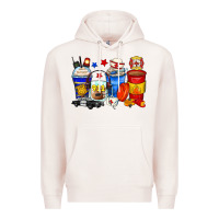 Pale Pink dispatcher coffee cups Premium Hoodie - Zillion Design Studio