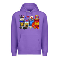Purple dispatcher coffee cups Premium Hoodie - Zillion Design Studio