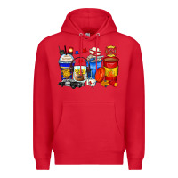 Red dispatcher coffee cups Premium Hoodie - Zillion Design Studio