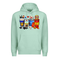 Seafoam dispatcher coffee cups Premium Hoodie - Zillion Design Studio